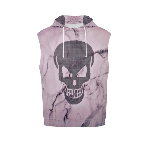 skull sleeveless hoodie