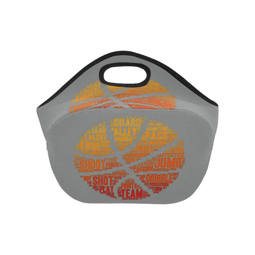 Lunch Bag Basketball Neoprene Lunch Bag/Small (Model 1669)