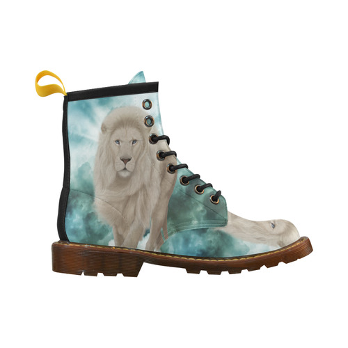 The white lion in the universe High Grade PU Leather Martin Boots For Men Model 402H