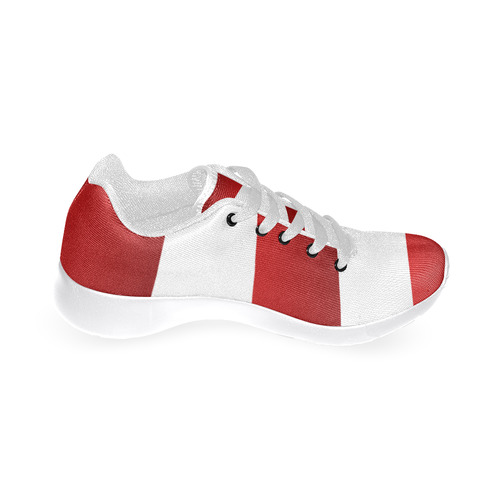 Red White Stripes Women’s Running Shoes (Model 020)