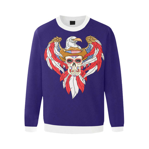 American Eagle Sugar Skull Blue White