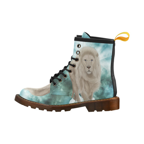 The white lion in the universe High Grade PU Leather Martin Boots For Men Model 402H