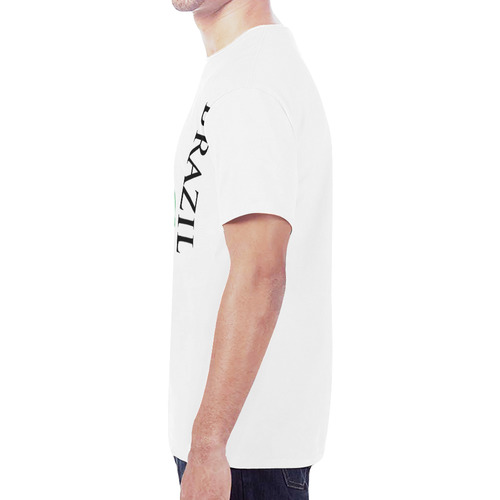 Brazil Men's Classic Flag Tee 2.0 (White) New All Over Print T-shirt for Men (Model T45)