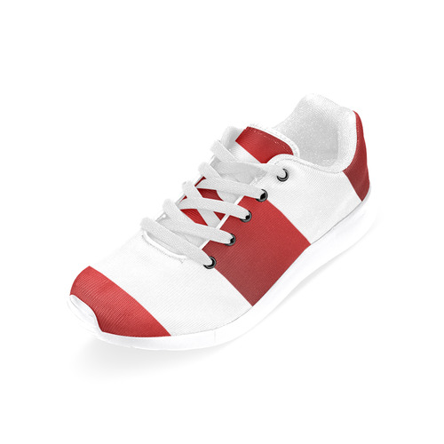 Red White Stripes Women’s Running Shoes (Model 020)