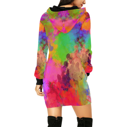 Colors and joy 4 by FeelGood All Over Print Hoodie Mini Dress (Model H27)