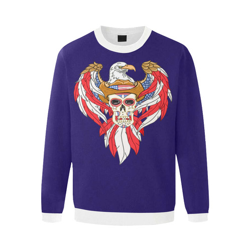 American Eagle Sugar Skull Blue White