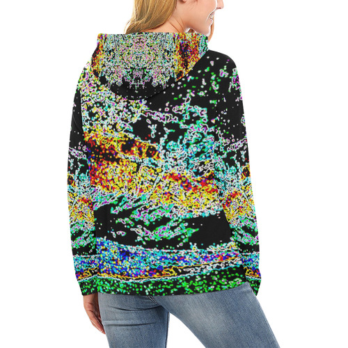 Day To Night All Over Print Hoodie for Women (USA Size) (Model H13)