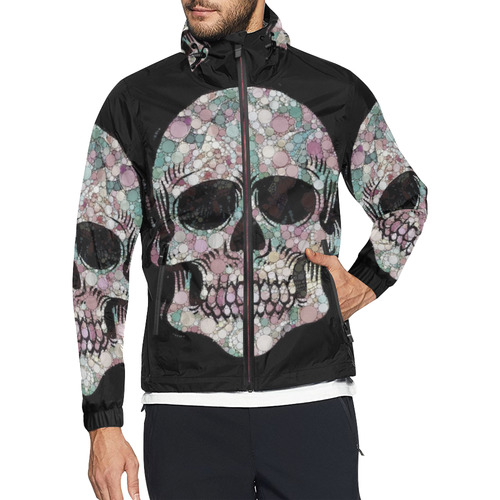 Awesome Bubble Skull F by JamColors Unisex All Over Print Windbreaker (Model H23)