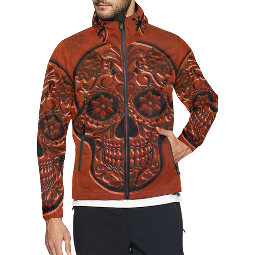 Skull20170471_by_JAMColors Unisex All Over Print Windbreaker (Model H23)