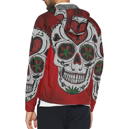 Skull20170316_by_JAMColors Unisex All Over Print Windbreaker (Model H23)