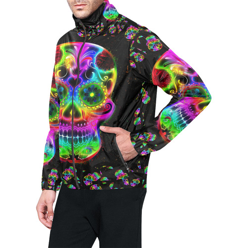 Skull20170314_by_JAMColors Unisex All Over Print Windbreaker (Model H23)