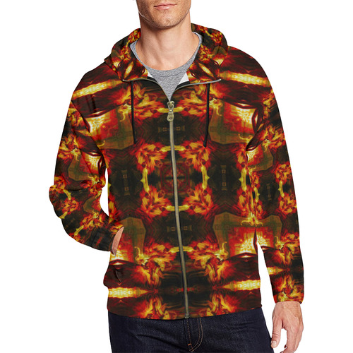 Darkstar Archangel Creation All Over Print Full Zip Hoodie for Men (Model H14)