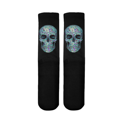 Skull-Unusual and unique 12B by JamColors Mid-Calf Socks (Black Sole)