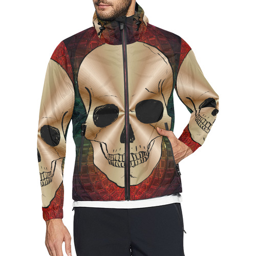 Skull20170527_by_JAMColors Unisex All Over Print Windbreaker (Model H23)