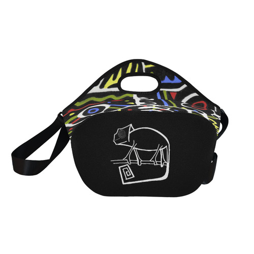 logo+chameleon+1 Neoprene Lunch Bag/Large (Model 1669)