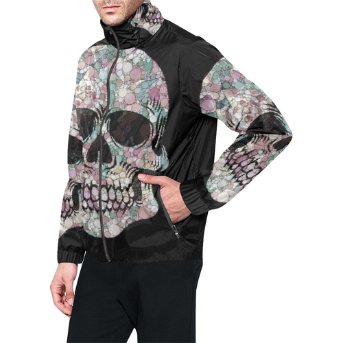 Awesome Bubble Skull F by JamColors Unisex All Over Print Windbreaker (Model H23)
