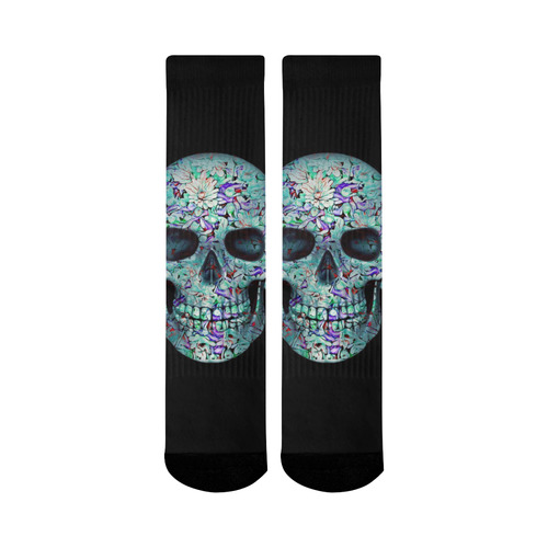 Skull-Unusual and unique 12B by JamColors Mid-Calf Socks (Black Sole)