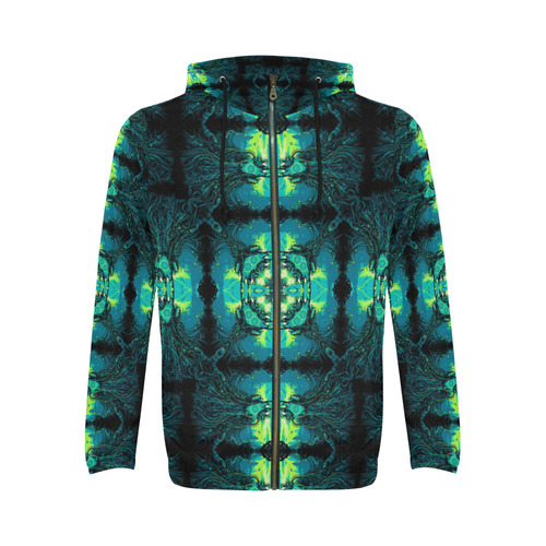 Darkstar Cthulhu Rider All Over Print Full Zip Hoodie for Men (Model H14)