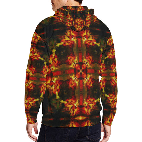 Darkstar Fallen Angel All Over Print Full Zip Hoodie for Men (Model H14)