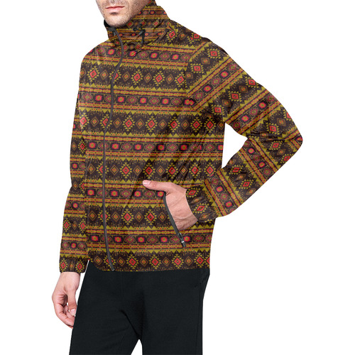 fancy tribal border pattern 17E by JamColors Unisex All Over Print Windbreaker (Model H23)