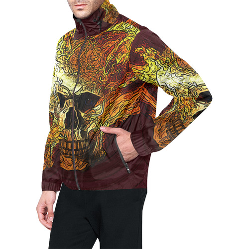 Skull20170533_by_JAMColors Unisex All Over Print Windbreaker (Model H23)