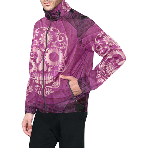 Skull20170537_by_JAMColors Unisex All Over Print Windbreaker (Model H23)