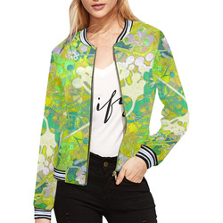 floral 1 abstract All Over Print Bomber Jacket for Women (Model H21)