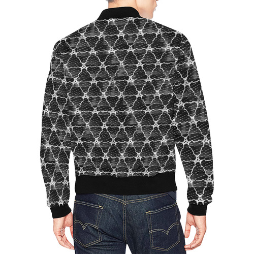 DTBK Classic Night Bomber (with black trim) All Over Print Bomber Jacket for Men (Model H19)