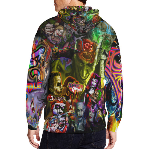 Joker and Harley Quinn by TheONE Savior @ ImpossABLE Endeavors All Over Print Full Zip Hoodie for Men (Model H14)