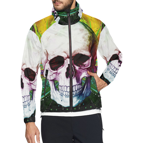 Skull20170531_by_JAMColors Unisex All Over Print Windbreaker (Model H23)