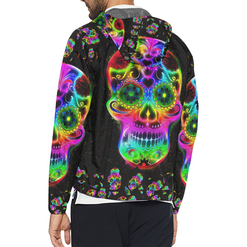 Skull20170314_by_JAMColors Unisex All Over Print Windbreaker (Model H23)