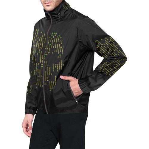 ASCII Skull B by JamColors Unisex All Over Print Windbreaker (Model H23)