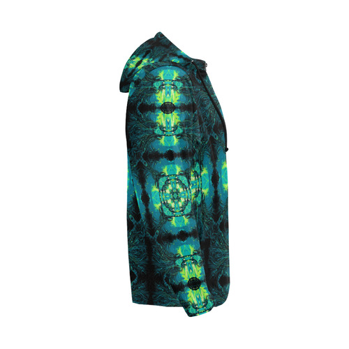 Darkstar Cthulhu Rider All Over Print Full Zip Hoodie for Men (Model H14)