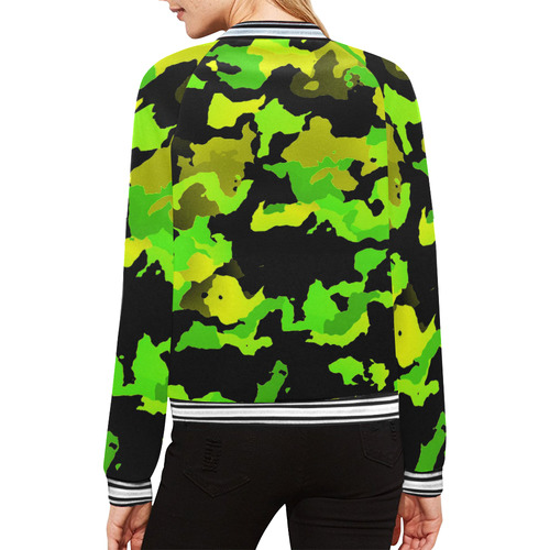 new modern camouflage E by JamColors All Over Print Bomber Jacket for Women (Model H21)