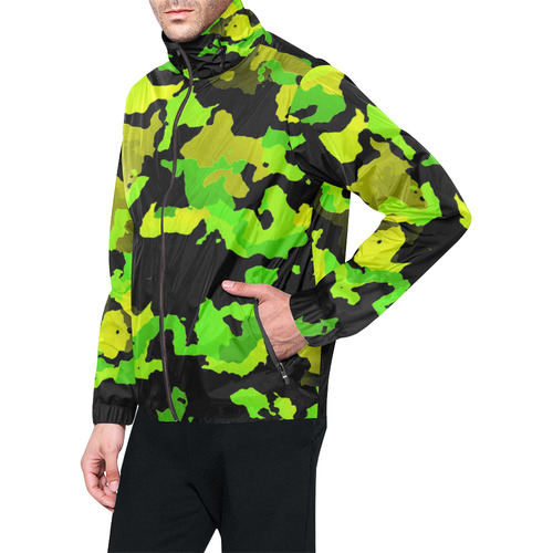 new modern camouflage E by JamColors Unisex All Over Print Windbreaker (Model H23)