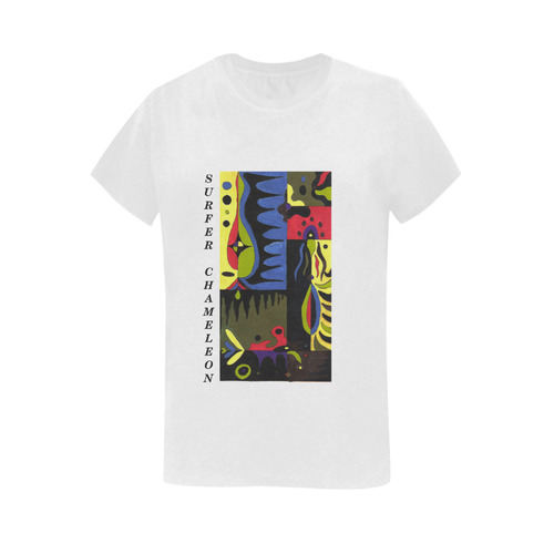 SURFER CHAMEELEON VIDRIOS Women's T-Shirt in USA Size (Two Sides Printing)