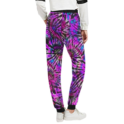 Purple Tie Dye Madness Unisex All Over Print Sweatpants (Model L11)