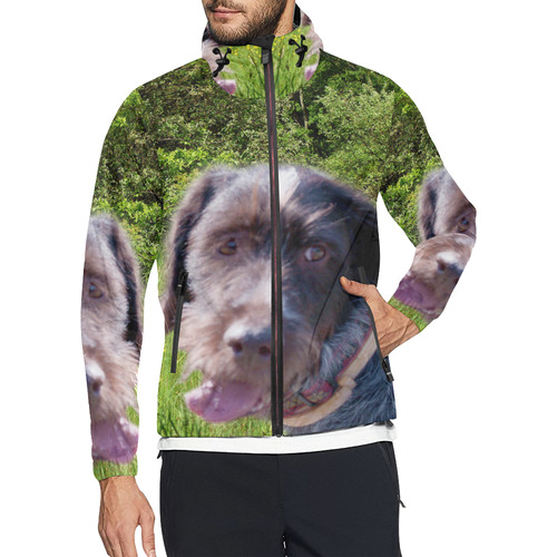 Dog Wirehaired Pointing Griffon Unisex All Over Print Windbreaker (Model H23)