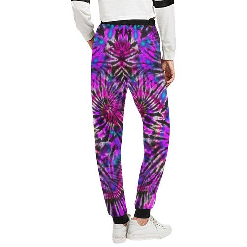 Purple Tie Dye Madness Unisex All Over Print Sweatpants (Model L11)