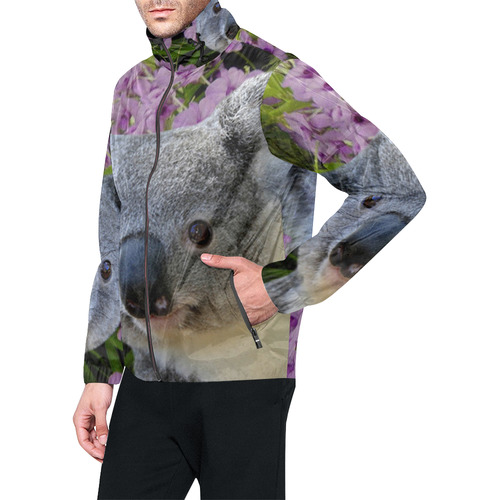 Koala and Orchids Unisex All Over Print Windbreaker (Model H23)