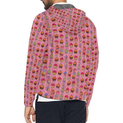 Cupcake by Nico Bielow Unisex All Over Print Windbreaker (Model H23)