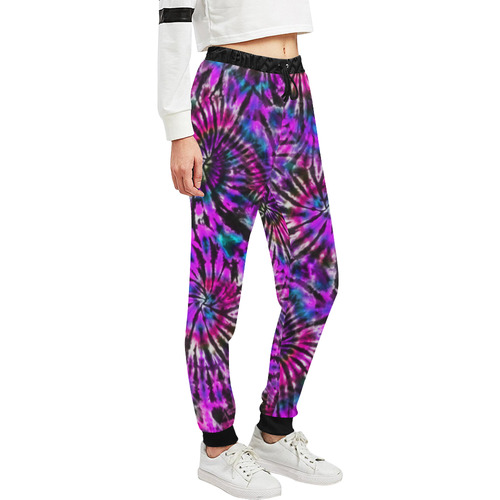 Purple Tie Dye Madness Unisex All Over Print Sweatpants (Model L11)