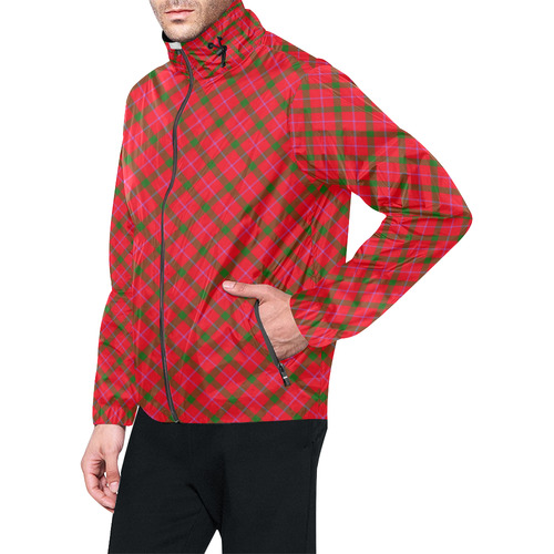 Holiday plaid Christmas tartan Unisex All Over Print Windbreaker (Model H23)