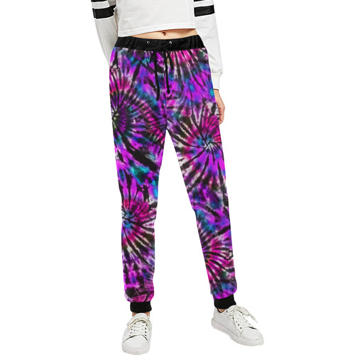 Purple Tie Dye Madness Unisex All Over Print Sweatpants (Model L11)