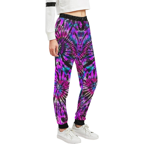 Purple Tie Dye Madness Unisex All Over Print Sweatpants (Model L11)