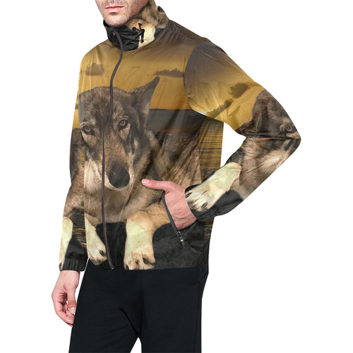 Dog German Shepherd Unisex All Over Print Windbreaker (Model H23)