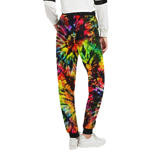 Vivid Psychedelic Hippy Tie Dye Unisex All Over Print Sweatpants (Model L11)