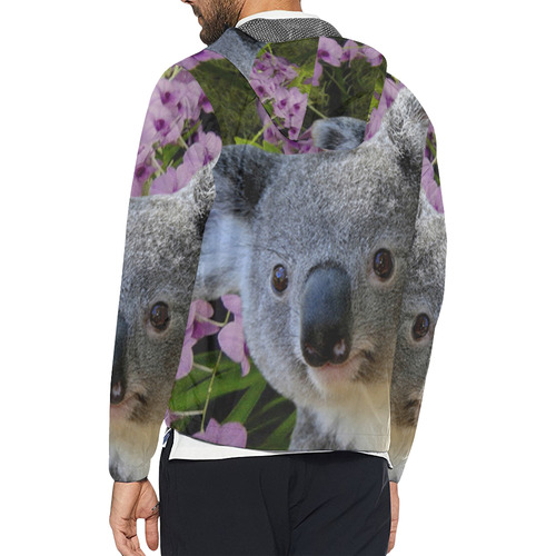 Koala and Orchids Unisex All Over Print Windbreaker (Model H23)