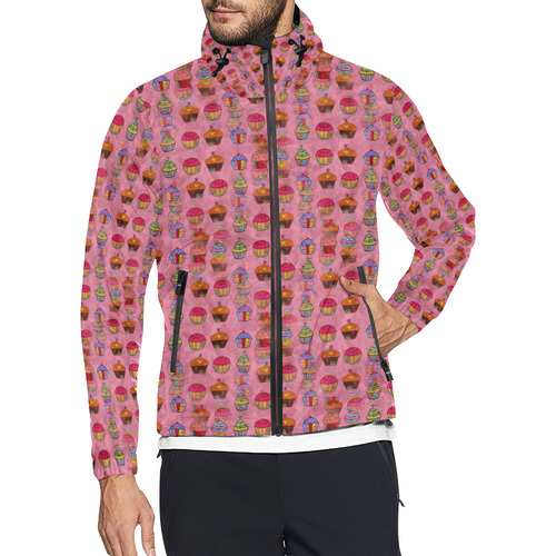 Cupcake by Nico Bielow Unisex All Over Print Windbreaker (Model H23)