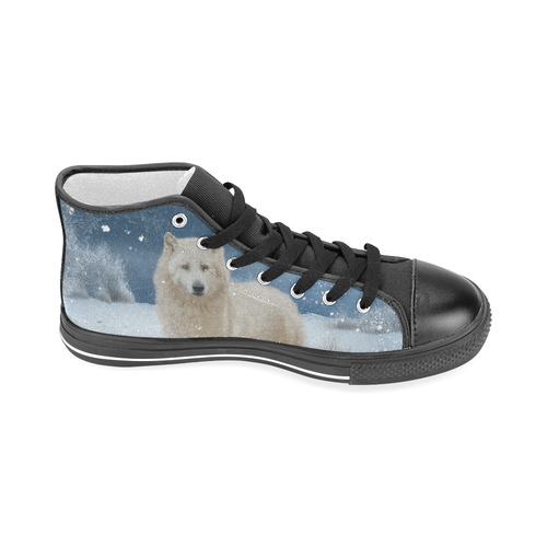 Awesome arctic wolf Men’s Classic High Top Canvas Shoes (Model 017)